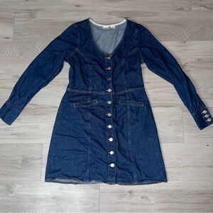 Levi’s Monroe Denim Dress L Country Coastal Casual Timeless Classy American